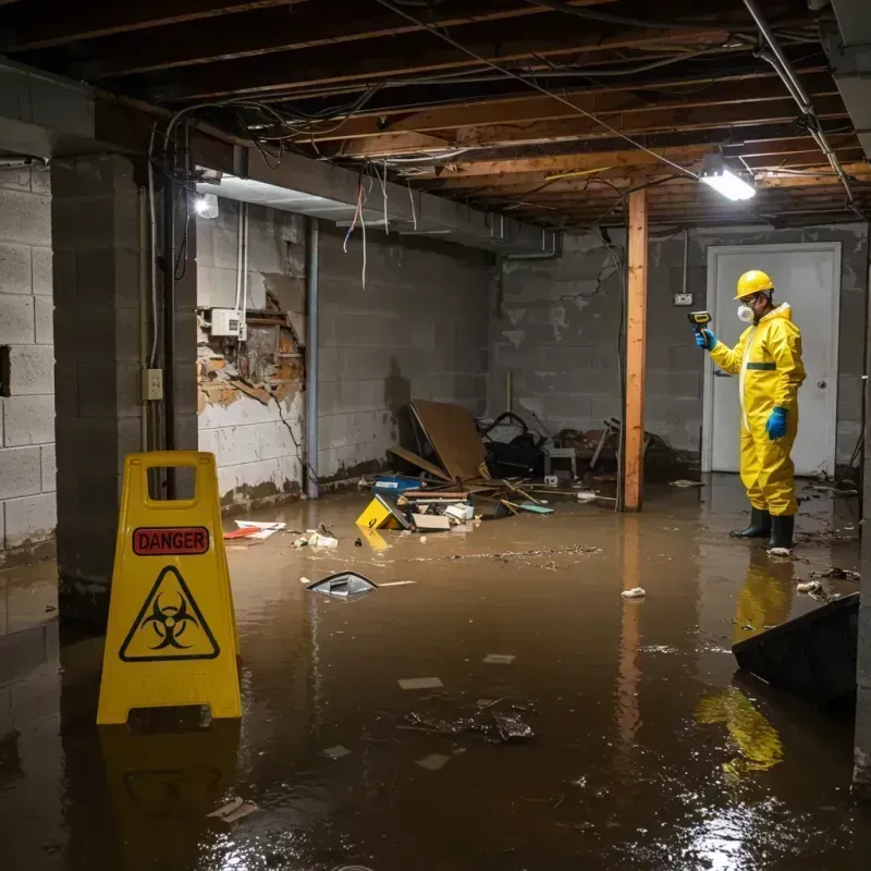 Flooded Basement Electrical Hazard in Terrell County, GA Property